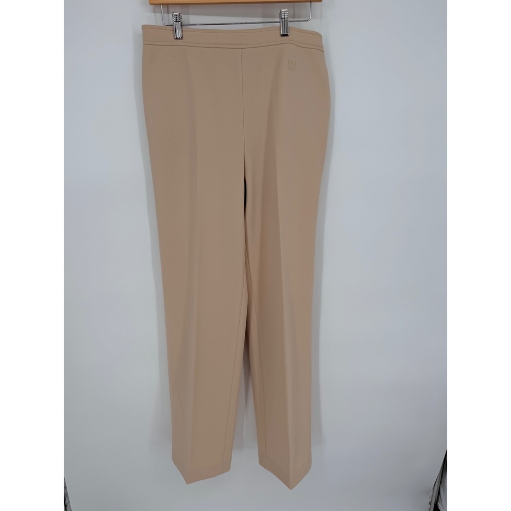 Givenchy Sport Vintage Beige High Waisted‎ Straight Leg Trousers Size 14 Tan